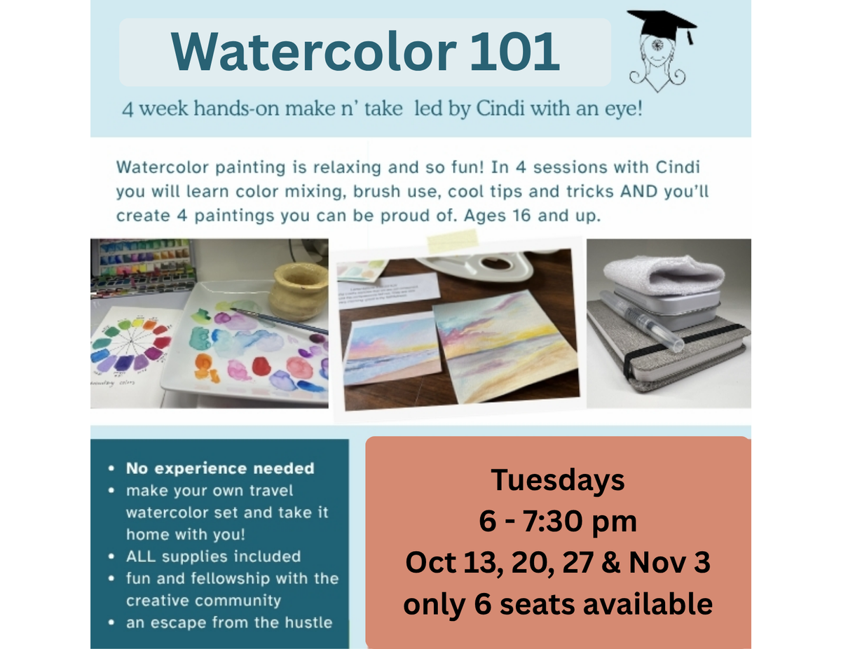 10/13/26, 6pm, Watercolor 101