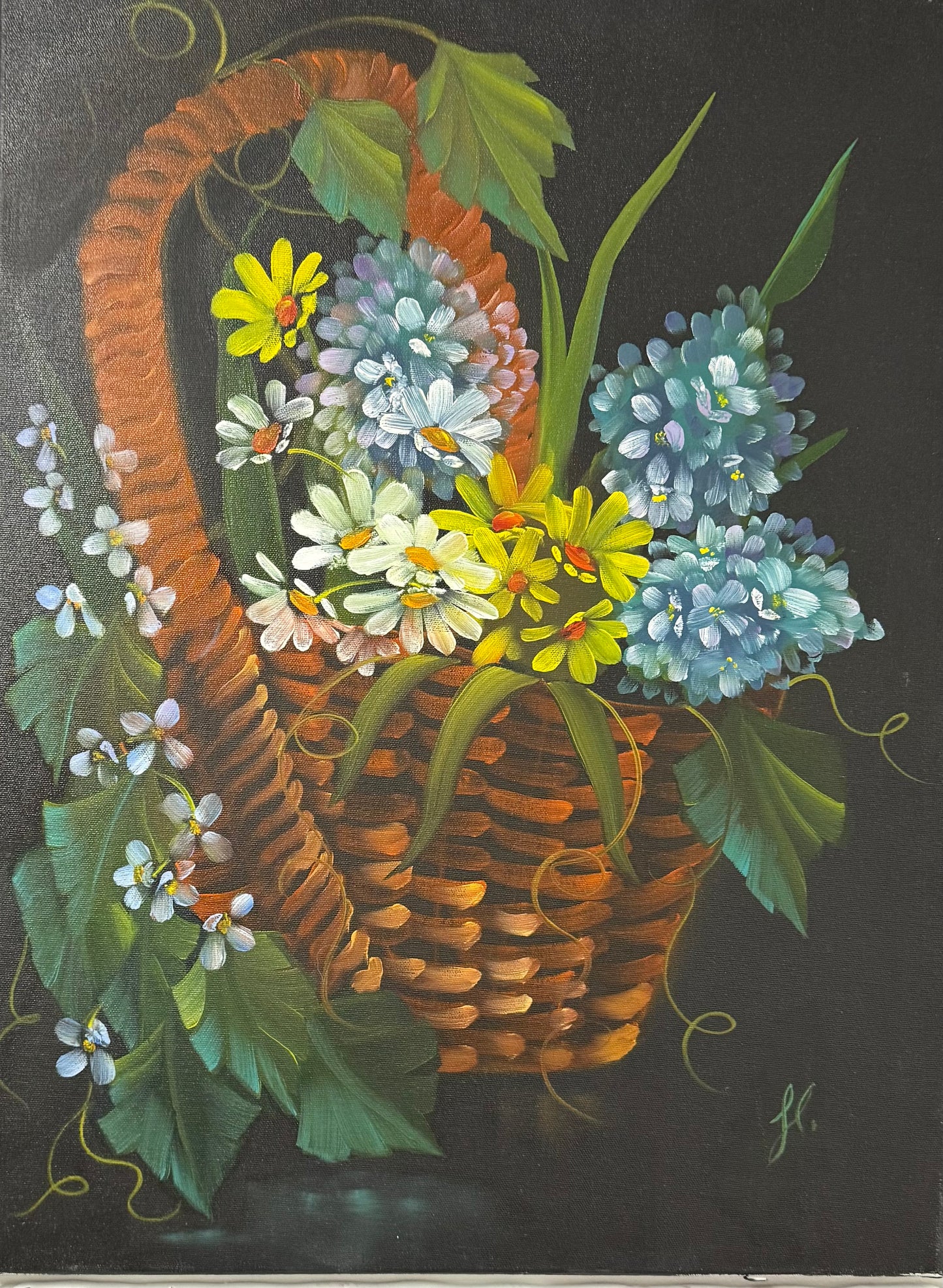 11/01, 7:30pm, Brown Basket of Flowers