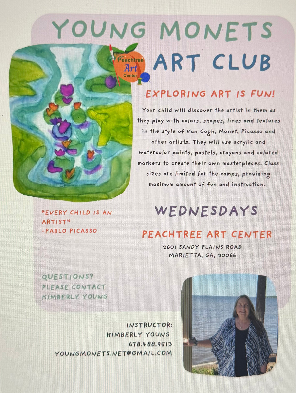 10/07/26, 3:00 pm, Young Monets Art Club