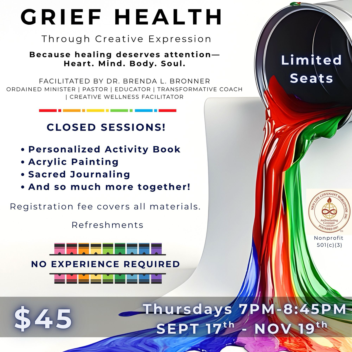 09/17/26, 7:00pm, Grief Health Through Creative Expression
