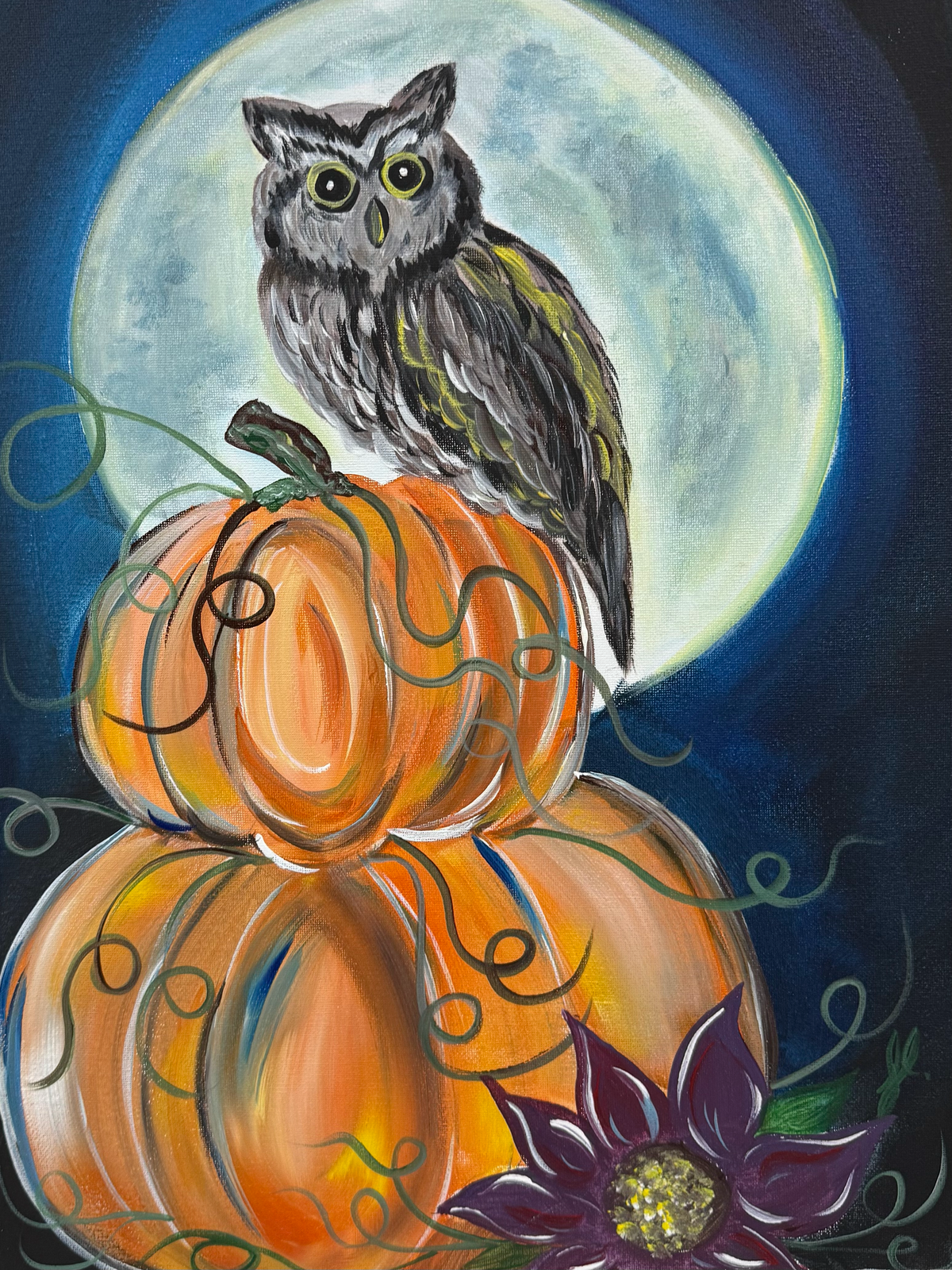 10/27/26, 7:00pm, Acrylic Artistry/Hootiful Harvest
