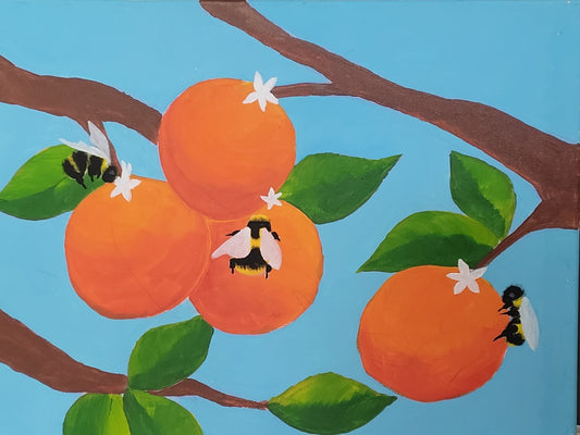 02/08/26, 12:00pm, Bees on Orange Blossoms