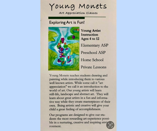 05/27/26, 2:30 pm, Young Monets-Elementary