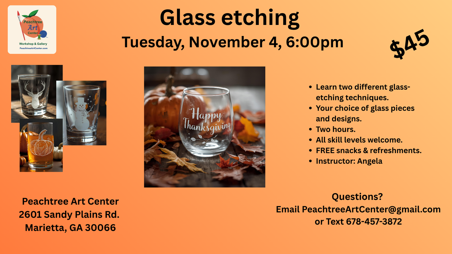 11/04, 6pm, Glass etching
