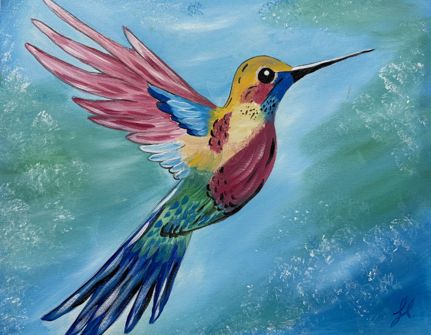 08/05/26, 6pm, Acrylic Artistry/Hummingbird