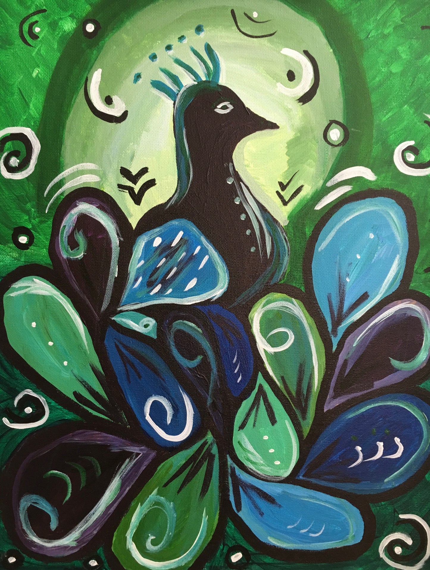 11/23, 2pm, Peacock Painting