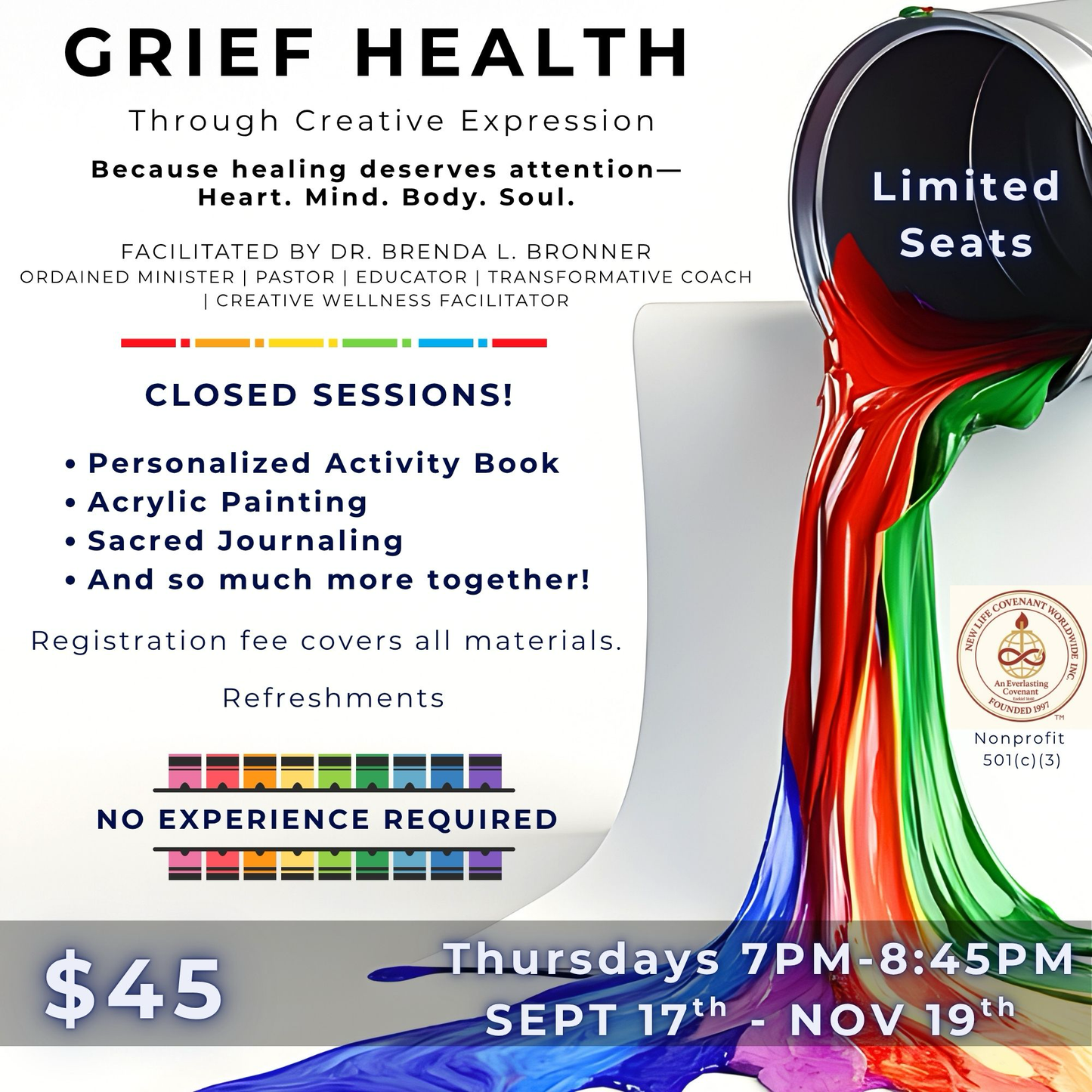 09/17/26, 7:00pm, Grief Health Through Creative Expression