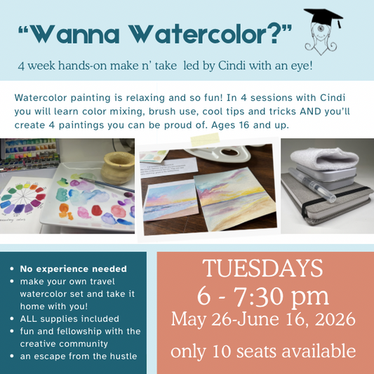 05/26/26, 6pm, Watercolor Make & Take with Cindi