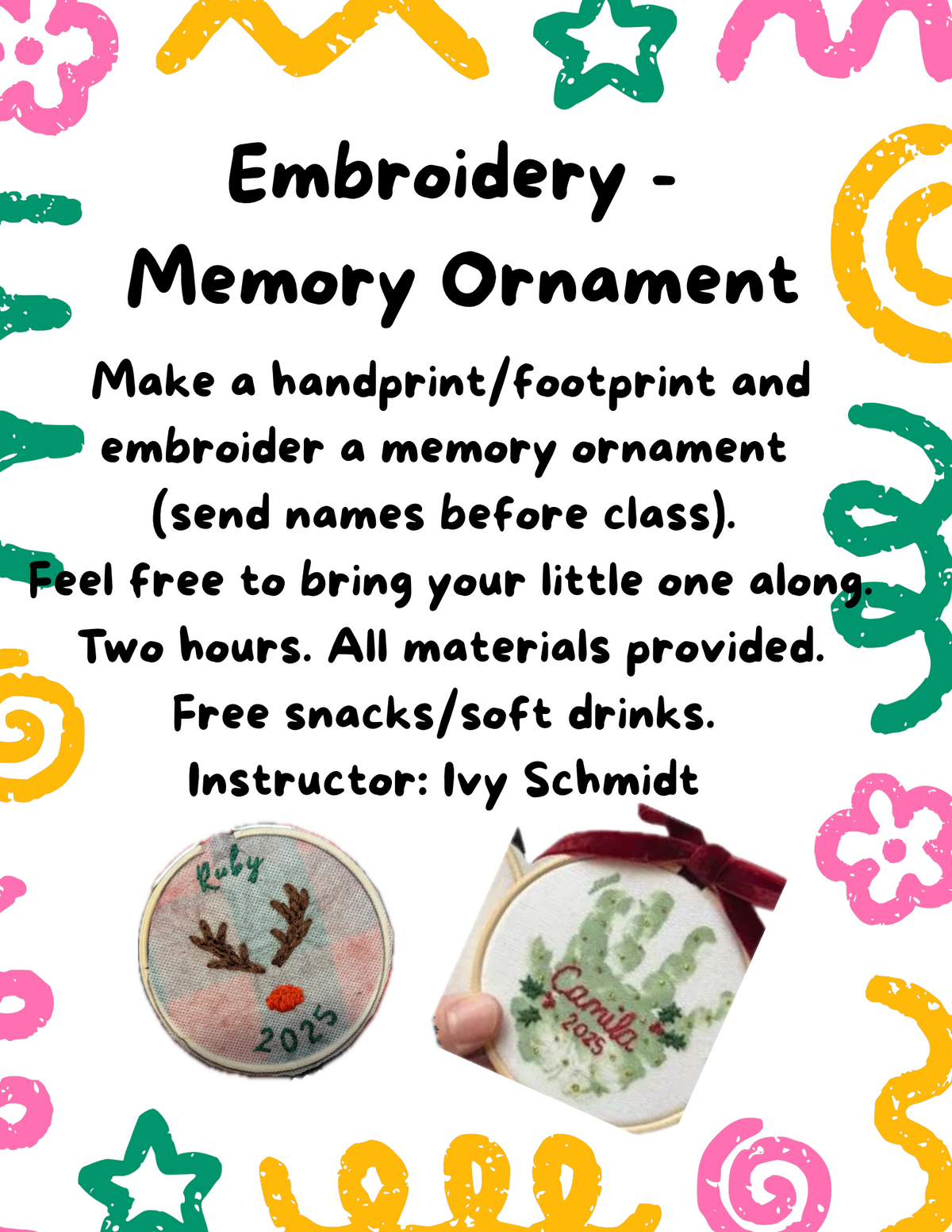 12/11/26, 10:00am, Embroidery, Ornaments - Baby & Me