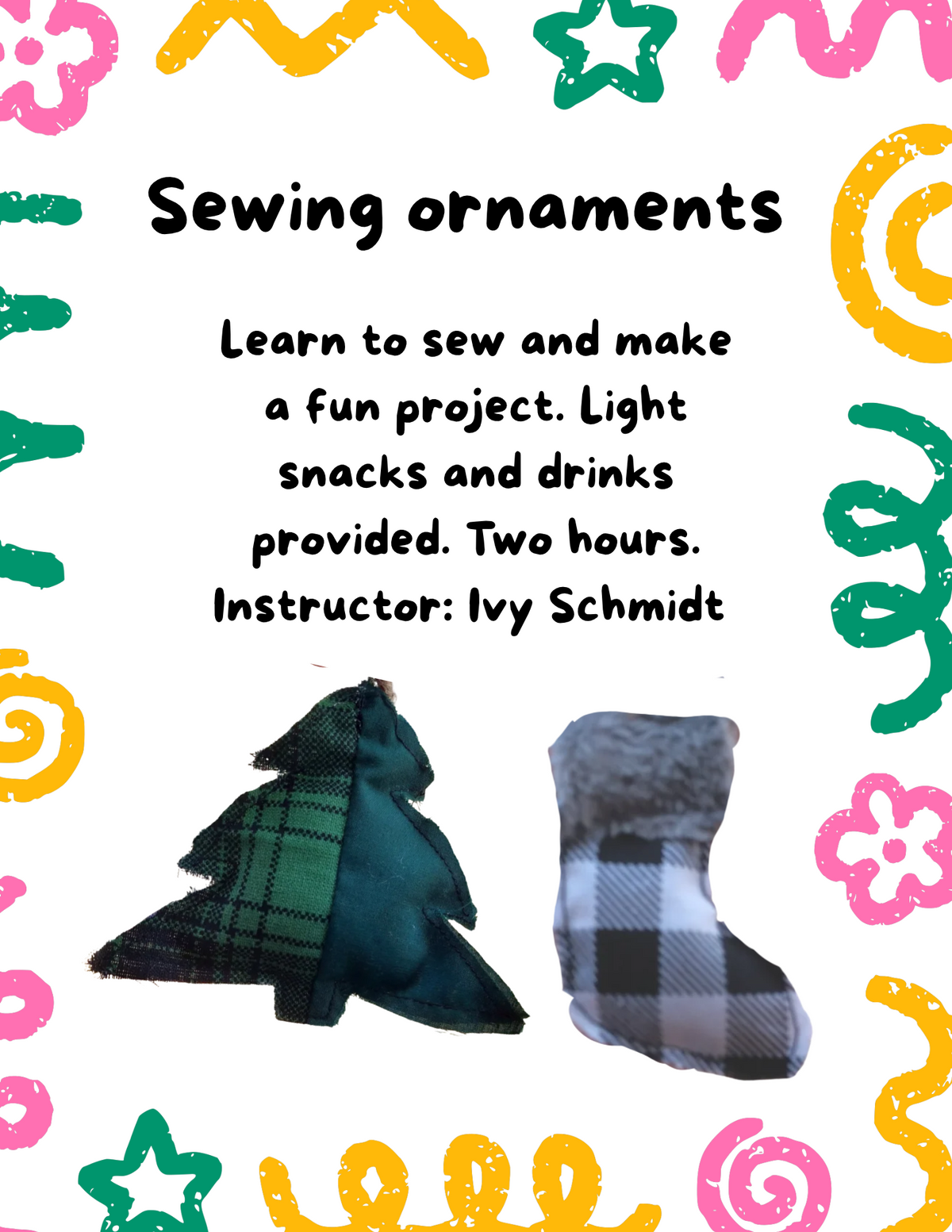 12/11/26, 6:00pm, Sewing, ornaments - All ages