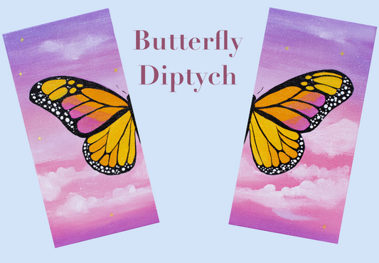 02/14/26, 4pm, Butterfly Diptych
