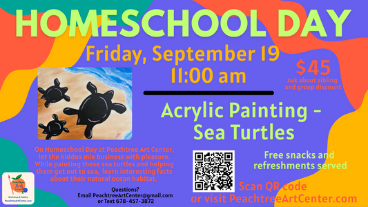 09/19, 11am, Homeschool Day-Sea Turtle painting
